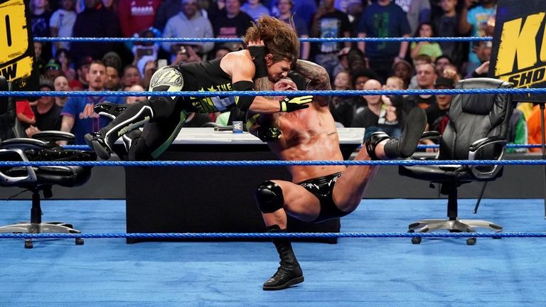 Randy Orton gave AJ Styles a deadly RKO after the two exchanged heated words on the KO Show.