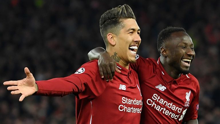 Roberto Firmino and Naby Keita both scored to put Liverpool 2-0 ahead in their Champions League quarter-final against Porto