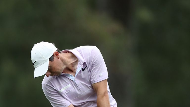 Rory McIlroy during the final round of the Masters