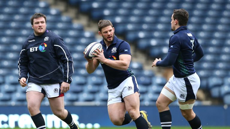 Ross Ford in action for Scotland at Murrayfield