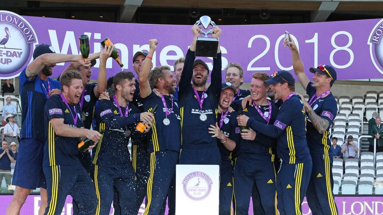 Kent won the Royal London One-Day Cup in 2018