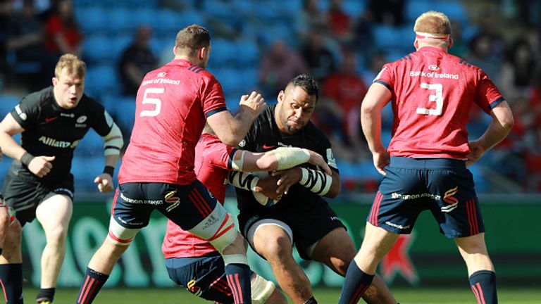 Billy Vunipola scored a try during Saracens' victory over Munster