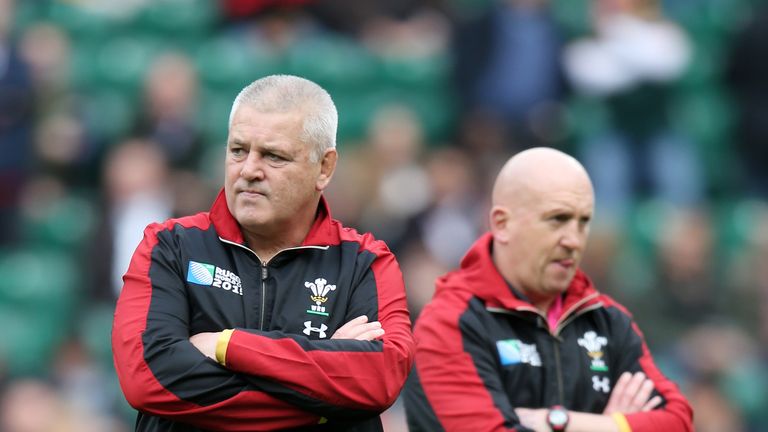 Wales head coach Warren Gatland and defence coach Shaun Edwards