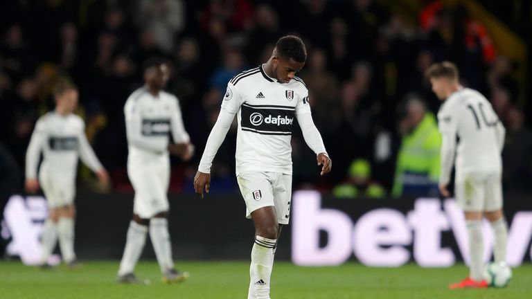 Ryan Sessegnon cuts a dejected figure as Fulham's relegation was confirmed