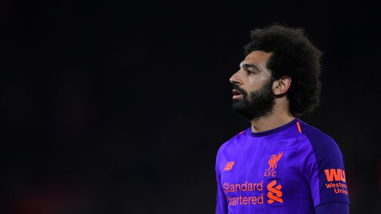 Mo Salah during Liverpool's win at Southampton in the Premier League.