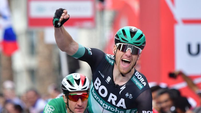 Sam Bennett in action for the Brora-Hansgrohe team