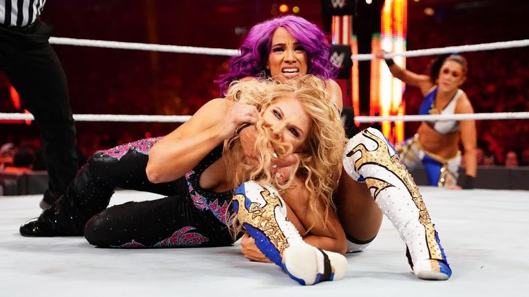 Beth Phoenix paired up with Natalya to challenge Sasha Banks & Bayley for the WWE women's tag titles