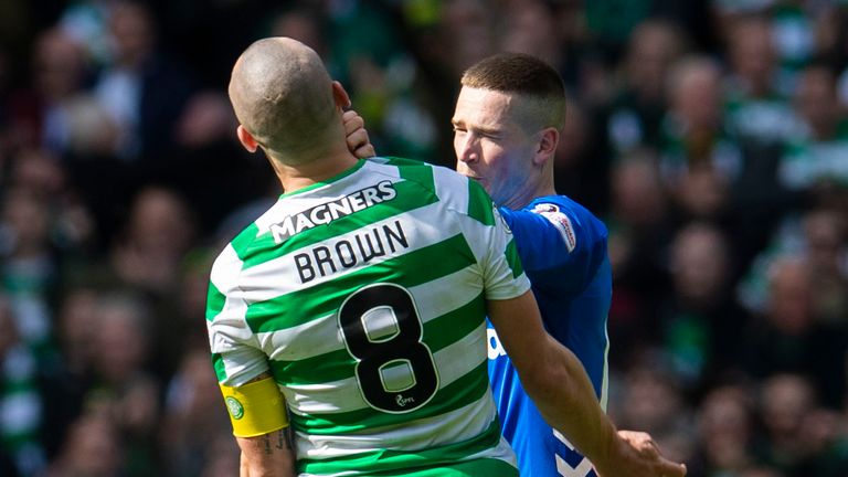 Ryan Kent pushes Scott Brown 