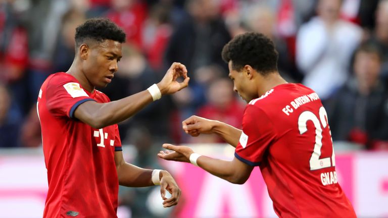 Serge Gnabry and David Alaba concocted an... unusual celebration