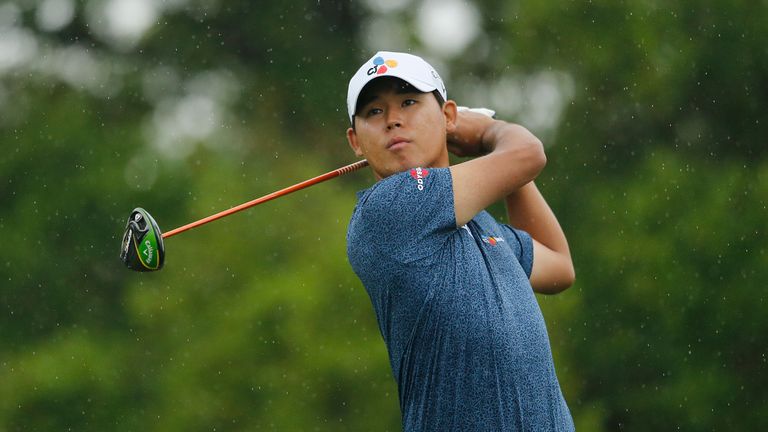 Si Woo Kim during the third round of the Valero Texas Open