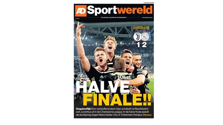 Semi final! - Dutch sports newspaper Sportwereld