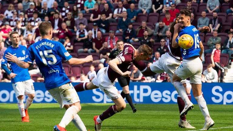 Hearts' Steven Maclean scores to make it 1-3