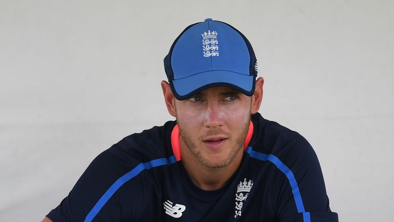 Stuart Broad of England waits to bat during a net session at Sir Vivian Richards Stadium on January 30, 2019 in St John's, Antigua and Barbuda.