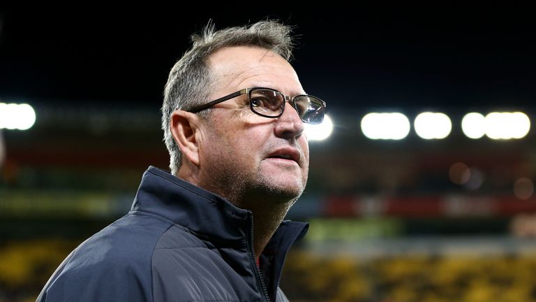 Swys de Bruin during the round 12 Super Rugby match between the Hurricanes and the Lions at Westpac Stadium on May 5, 2018 in Wellington, New Zealand.