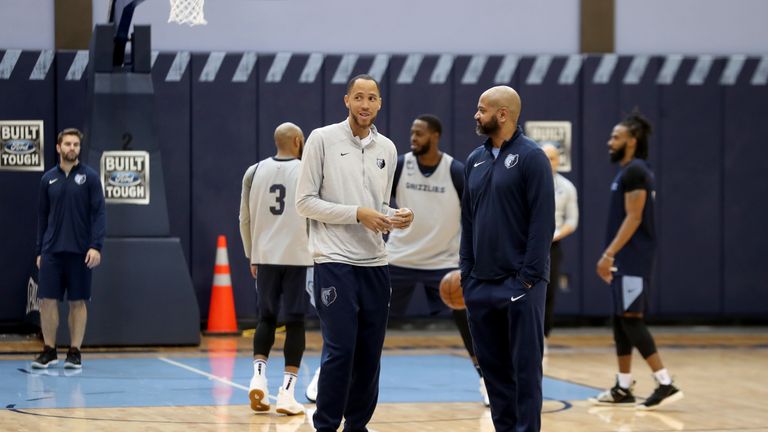Tayshaun Prince of the Memphis Grizzlies during a practice on January 22, 2019