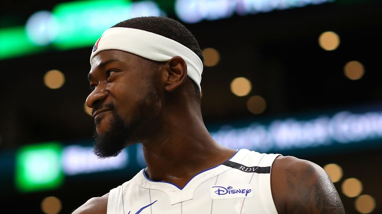 Terrence Ross #31 of the Orlando Magic celebrates during the fourth quarter against the Boston Celtics at TD Garden on April 07, 2019 in Boston, Massachusetts. 