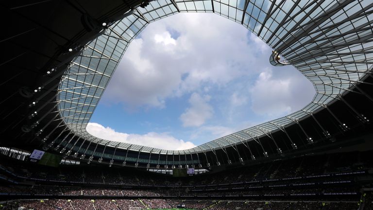 General view inside Tottenham Hotspur Stadium during the Premier League match between Tottenham Hotspur and Huddersfield Town