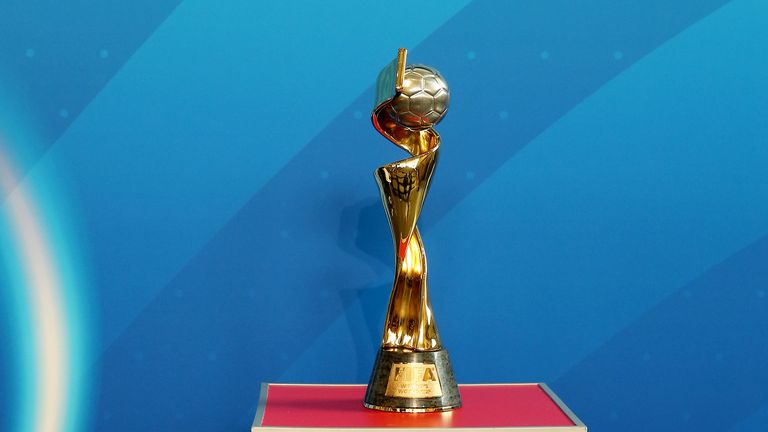 A view of the trophy during the FIFA Women&#39;s World Cup Trophy Tour at Deutsches Fussballmuseum on April 14, 2019 in Dortmund, Germany. Ahead of the 2019 Women&#39;s World Cup in France 