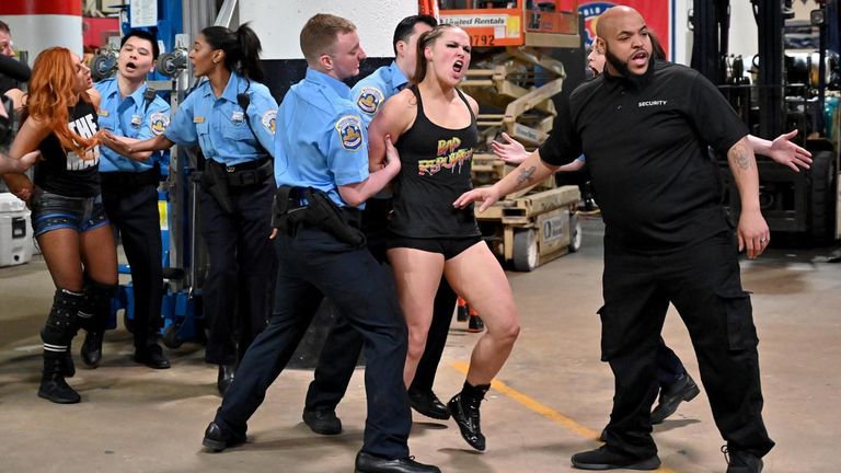 rousey and lynch arrested on raw