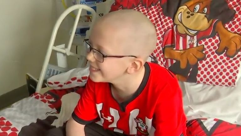 Southampton fan receives visit from players