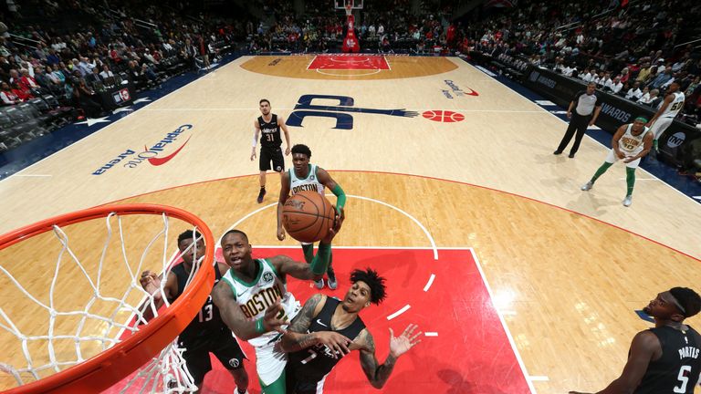 Terry Rozier attacks the rim against Washington