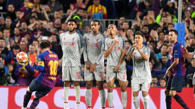 Lionel Messi scored a sensational free kick for Barcelona against Liverpool