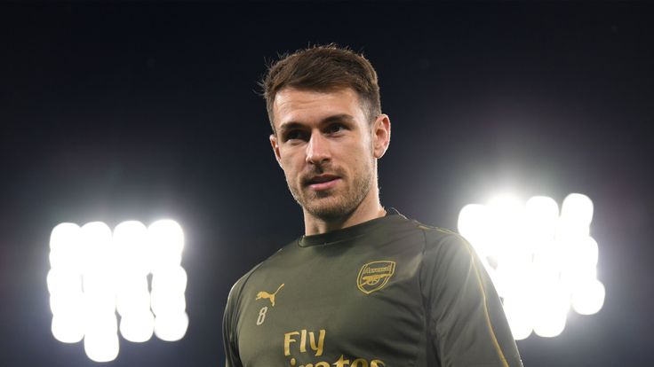 Aaron Ramsey at Stadio San Paolo on April 17, 2019 in Naples, .