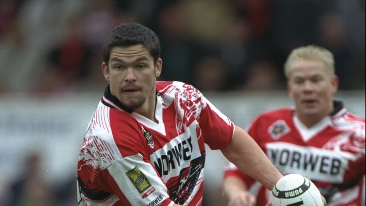 Andy Farrell in action for Wigan in 1997