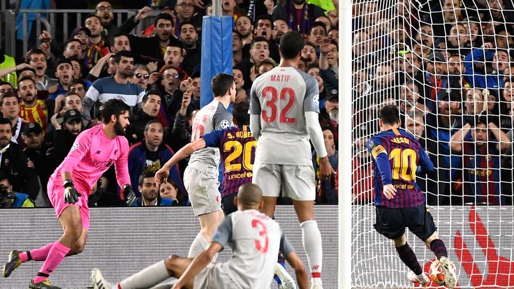 Lionel Messi reacted quickest to score a second for Barcelona, just as Liverpool were pushing for an equaliser 
