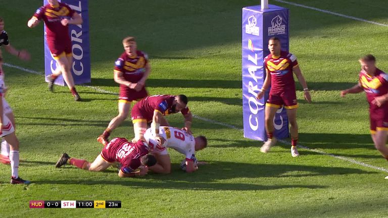 Highlights from the Coral Challenge Cup sixth-round tie between Huddersfield Giants and St Helens