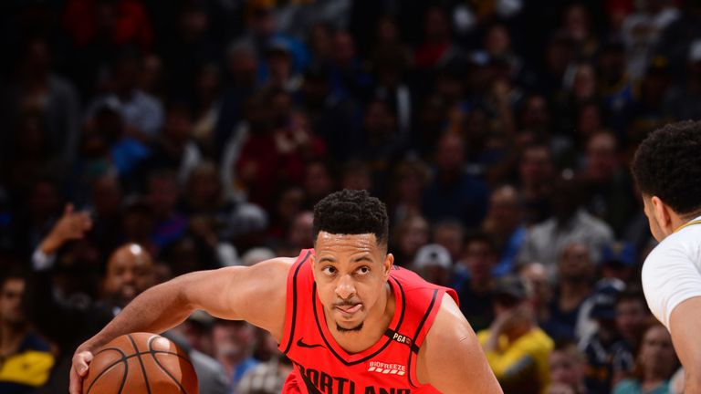 CJ McCollum teases the Denver defense during Portland&#39;s Game 2 win