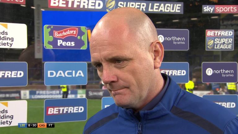 Richard Agar bemoaned Leeds' defensive lapses as they lost to Castleford in Thursday's Super League game.
