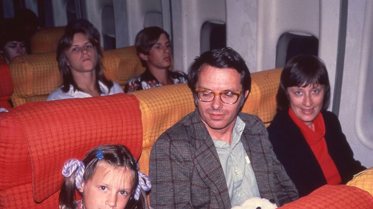 Jim Naismith and family en route to Scotland in 1979- photo courtesy of Naismith family archive