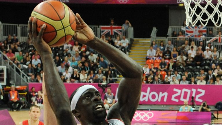 Pops Mensah-Bonsu in action for Team GB at London 2012