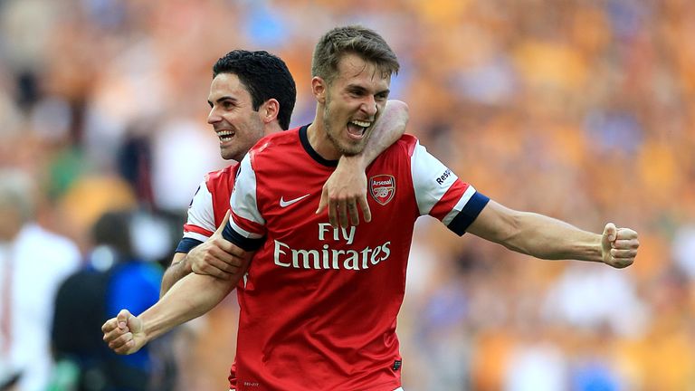 Aaron Ramsey celebrates Arsenal's FA Cup triumph in 2015