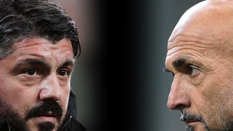 Barring an unlikely turn of events, it is a straight shoot-out between Gennaro Gattuso's AC Milan and Luciano Spaletti's Inter Milan for Serie A's fourth Champions League spot