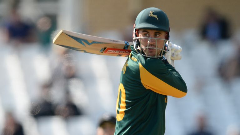 NOTTINGHAM, ENGLAND - MAY 12 : Alex Hales of Nottinghamshire reacts after being caught during the Royal London one-day semi-final between Nottinghamshire and Somerset at Trent Bridge on May 12, 2019 in Nottingham, England. (Photo by Philip Brown) *** Local Caption *** Alex Hales