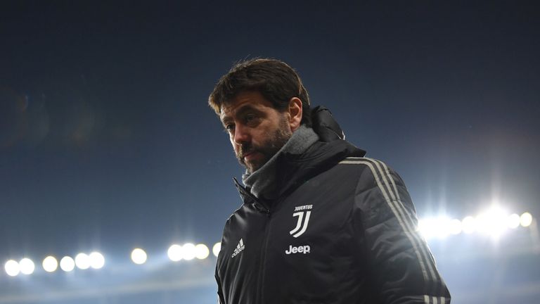 Juventus president Andrea Agnelli during the Serie A match between Torino FC and Juventus at Stadio Olimpico di Torino on December 16, 2018 in Turin, Italy.