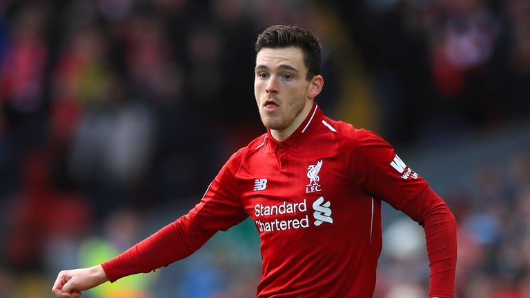 Andrew Robertson in action for Liverpool