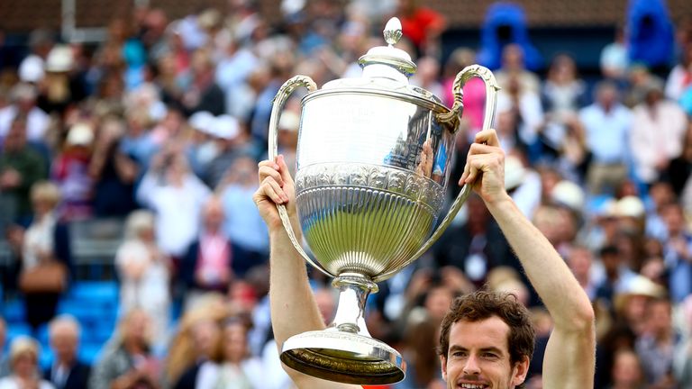 Andy Murray last won the Queen's Club title in 2016, beating Milos Raonic in the final