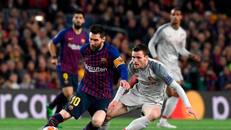 Andy Robertson says Liverpool will have to be at their very best against Barcelona at Anfield