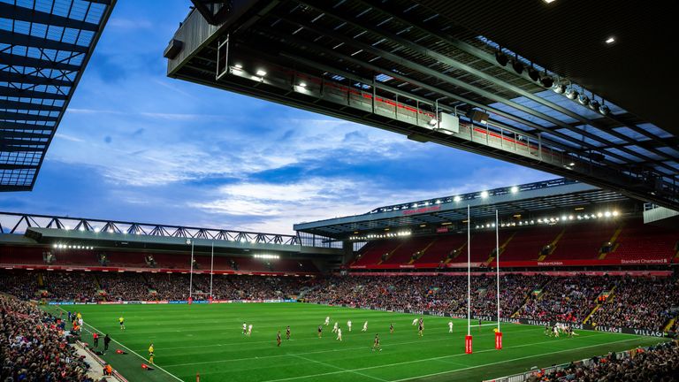 Picture by Alex Whitehead/SWpix.com - 04/11/2018 - Rugby League - England vs New Zealand, Second Test - Anfield, Liverpool, England - A General View (GV)