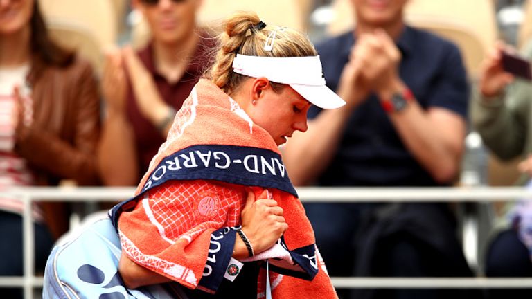 Angelique Kerber was one of two high profile exits at the French Open on Sunday