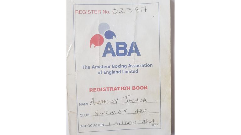 Joshua's ABA registration book