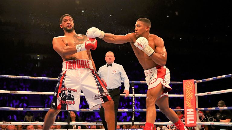 Joshua stopped Dominic Breazeale in the seventh round 