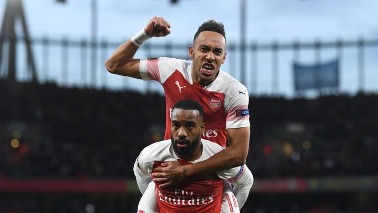 Aubameyang and Lacazette combined for Arsenal's equaliser