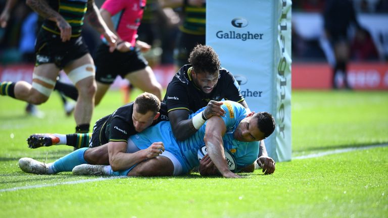 Ben Te'o got Worcester's only try against Northampton