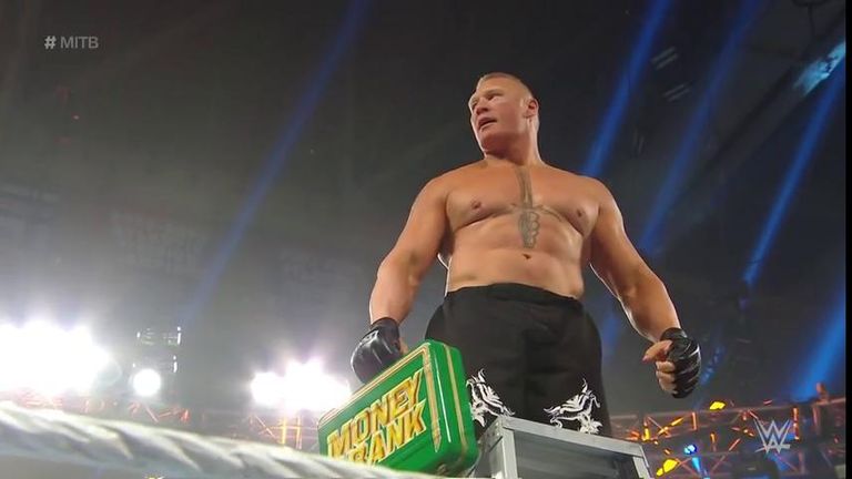Brock Lesnar made a shock appearance at Money In The Bank