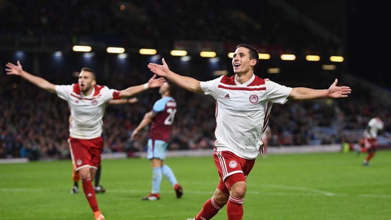 Burnley's Europa League campaign was ended by Greek side Olympiacos in August
