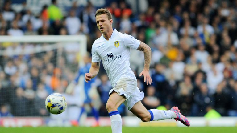 LEEDS, UNITED KINGDOM - SEPTEMBER 20: Casper Sloth of Leeds United during Sky Bet Championship match between Leeds United and Huddersfield Town at Elland Road Stadium on September 20, 2014 in Leeds, United Kingdom.  (Photo by Ryan Browne/Getty Images)